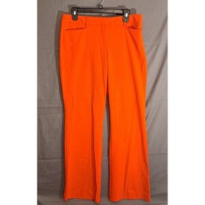 New York & Company Stretch Dress Pants Women's Size 8 Orange Business